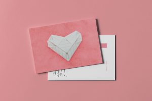 Carte poștală · model inimă